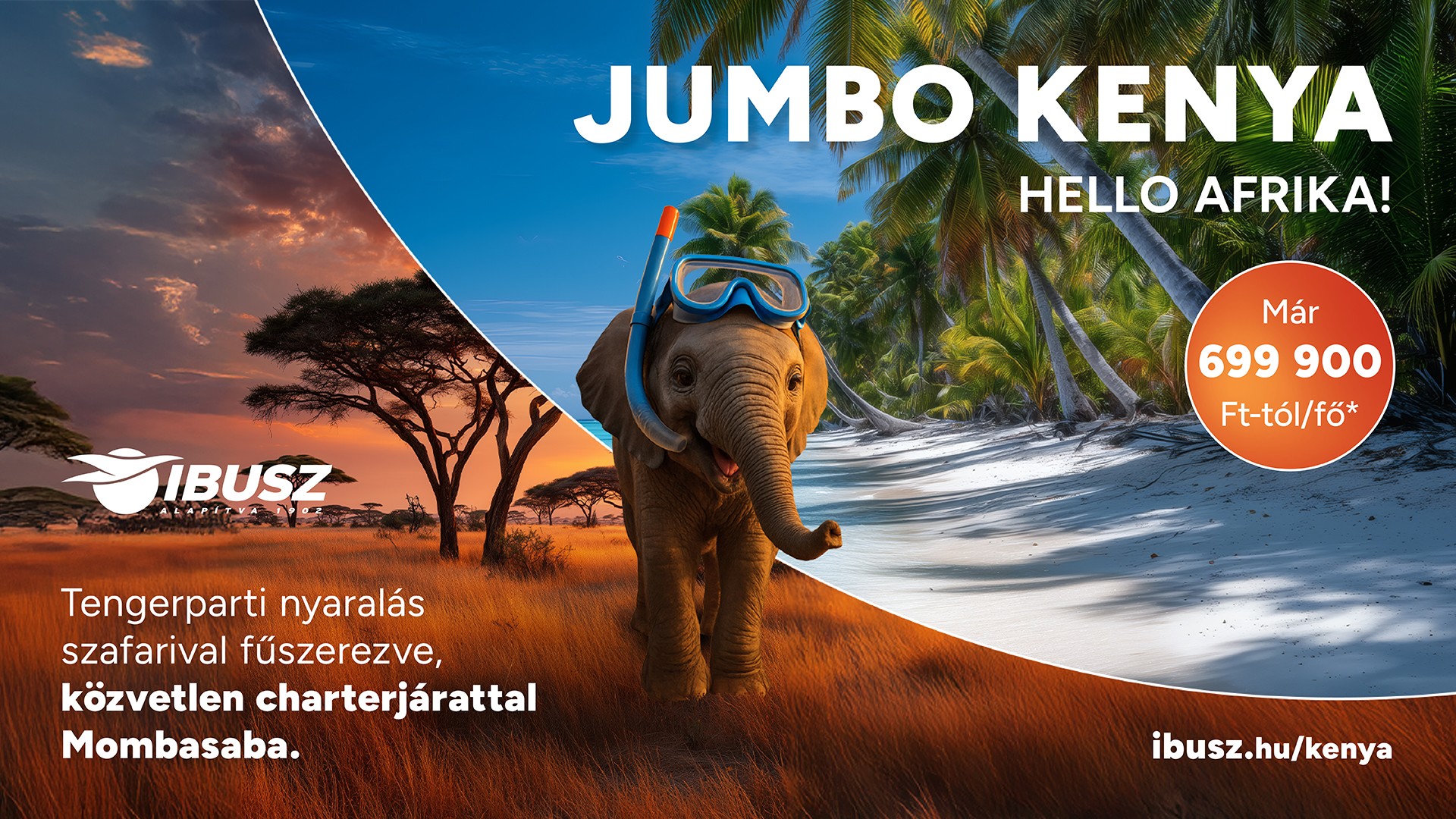 Kenya utazás – Charter járattal, szafari és Diani Beach
